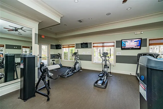 a view of a lake from a city