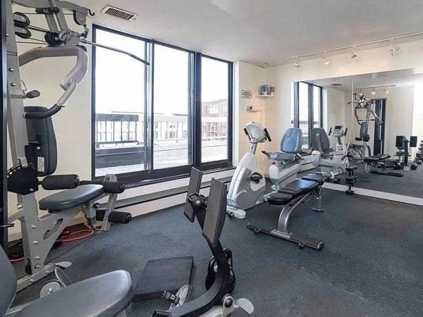 85 Brainerd Road, Unit 503 Boston, MA 02134 - Photo 15 of 21 a view of a room with gym equipment