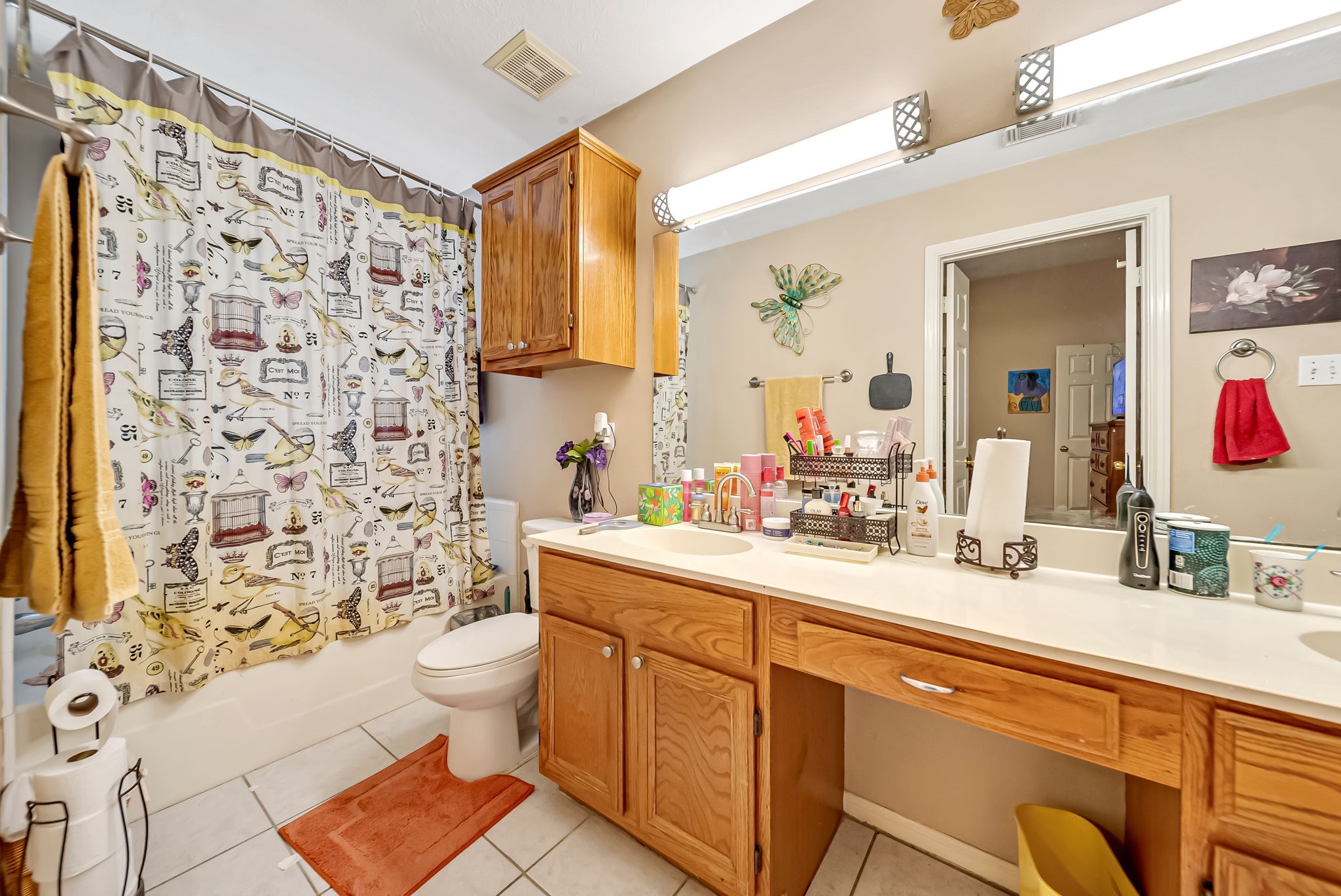 22906 Prairie Bird Lane Spring, TX 77373 - Photo 11 of 14 a bathroom with a sink mirror vanity and toilet