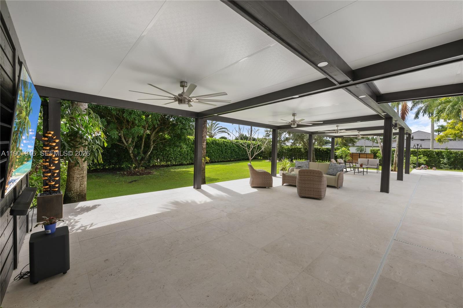 15110 North Saxon Circle Southwest Ranches, FL 33331 - Photo 36 of 45 a view of an empty room with porch and a patio