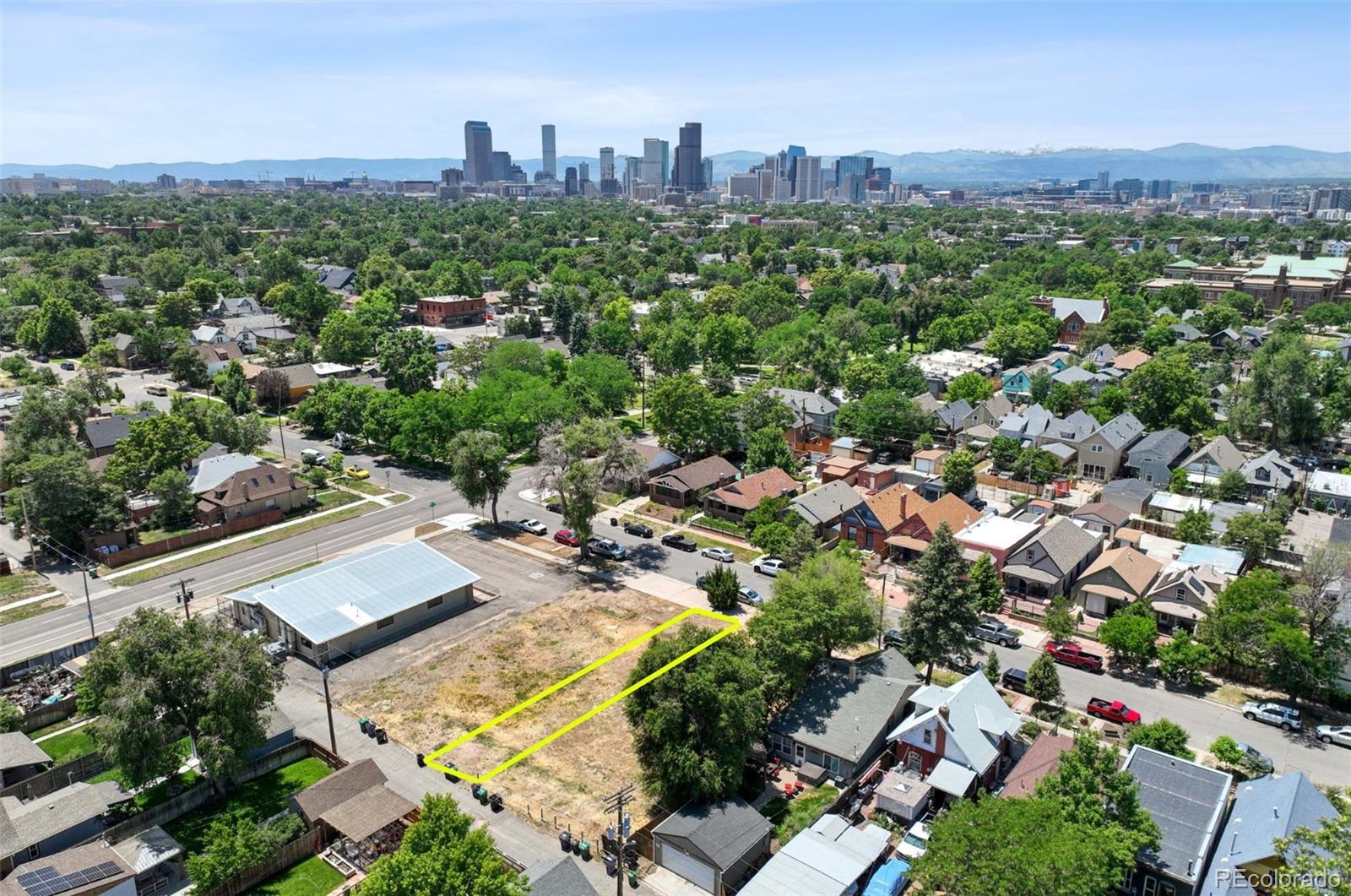 3220 High Street Denver, CO 80205 - Photo 2 of 6 an aerial view of a city with lots of residential buildings