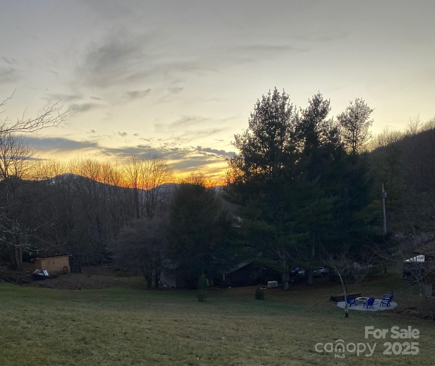 1090 Horse Bottom Road Banner Elk, NC 28604 - Photo 28 of 30 a view of a backyard of a house with a mountain