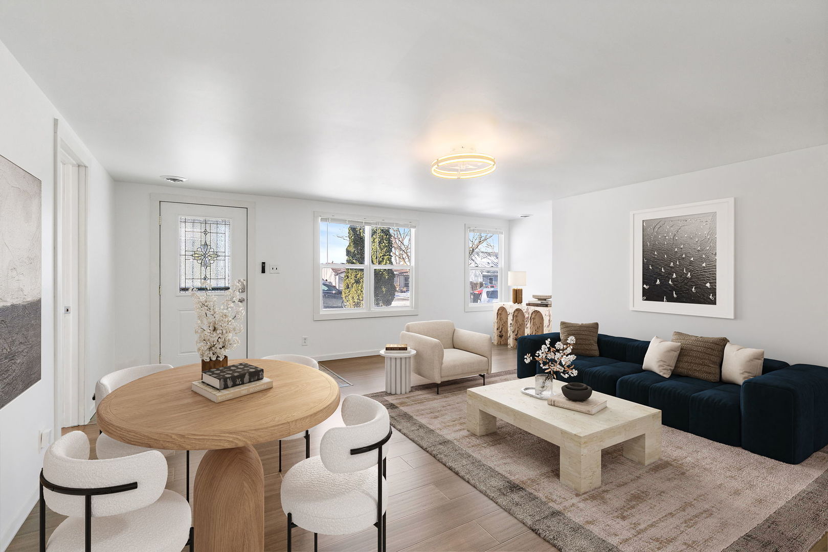 612 South Webster Street Aurora, IL 60505 - Photo 2 of 24 a living room with furniture and a wooden floor