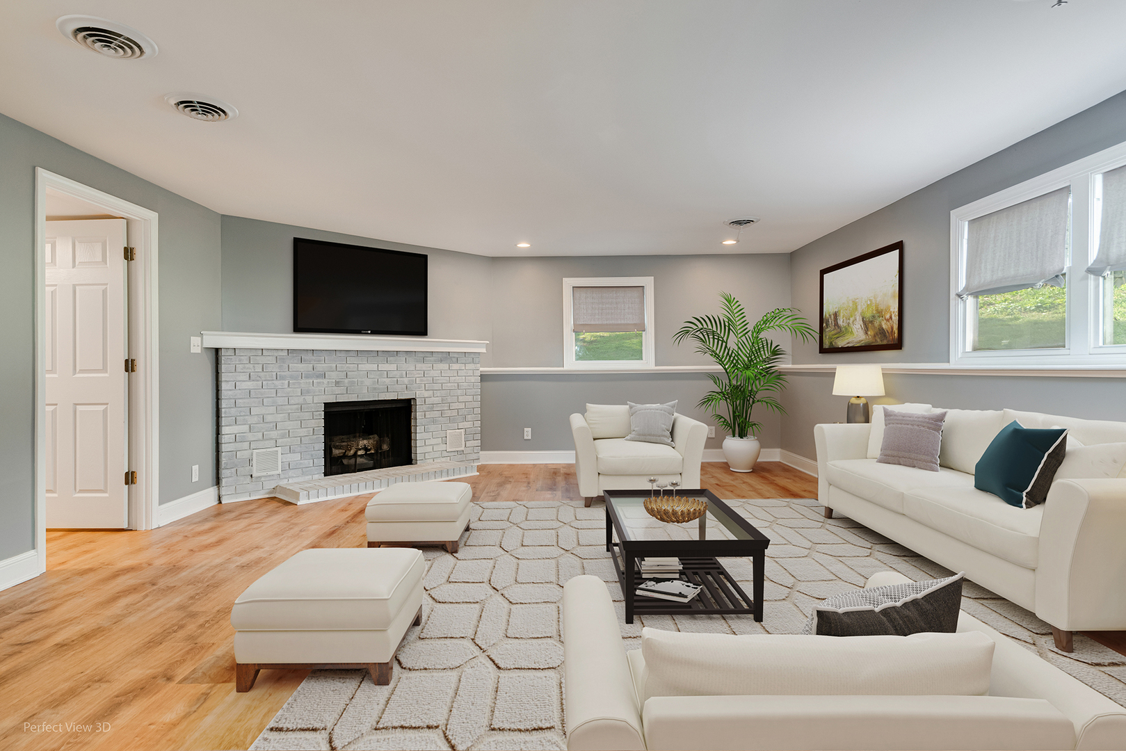 102 Hickory Lane Morris, IL 60450 - Photo 14 of 33 a living room with furniture and a fireplace