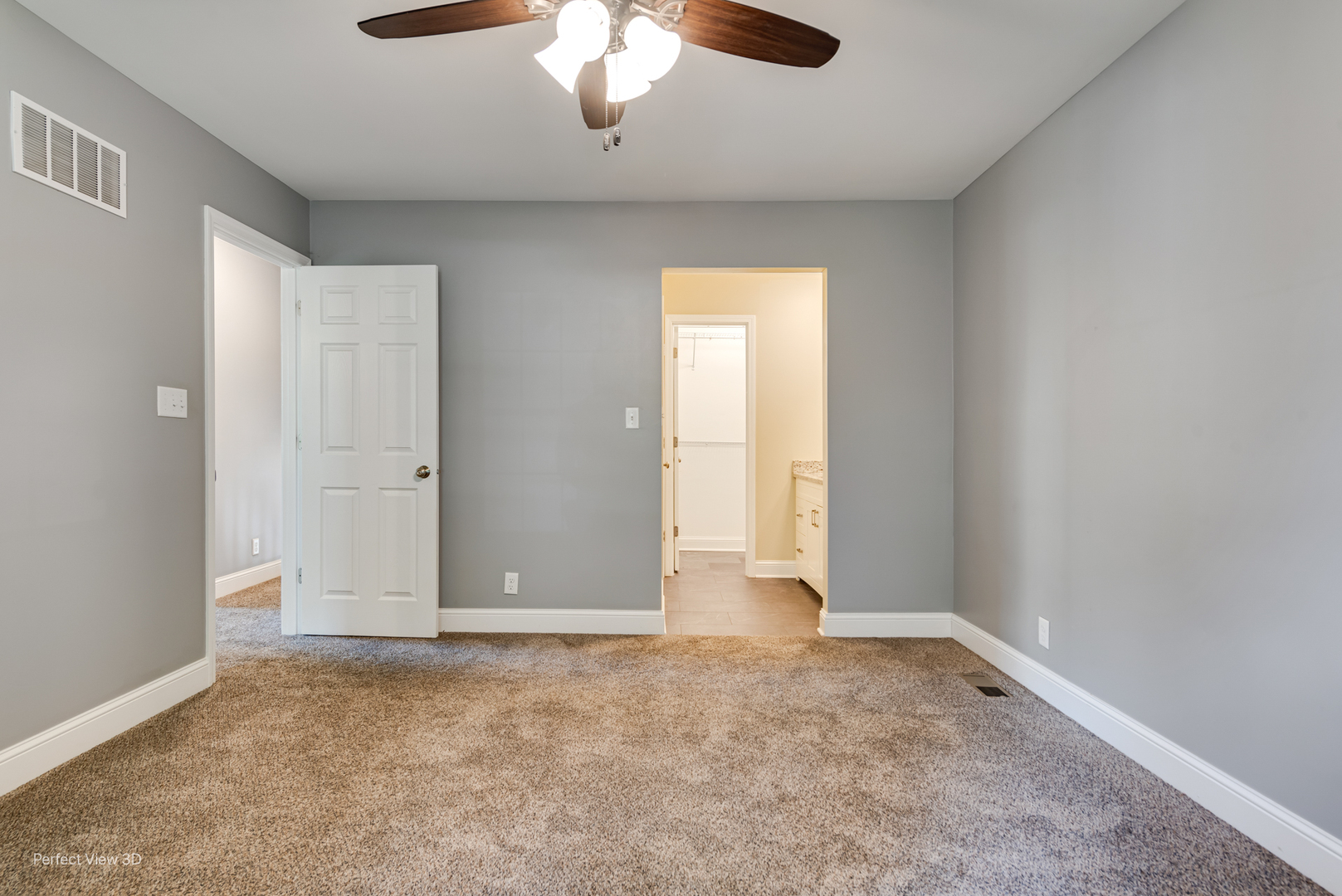 102 Hickory Lane Morris, IL 60450 - Photo 19 of 33 an empty room with chandelier fan and windows