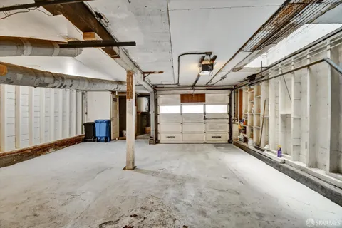 a view of a garage