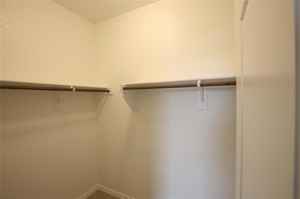 15142 Rosario Road Frisco, TX 75035 - Photo 20 of 21 Walk-in closet with carpet flooring, light-toned walls, and multiple wooden hanging rods