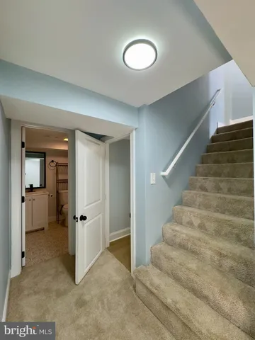 a view of an entryway with staircase