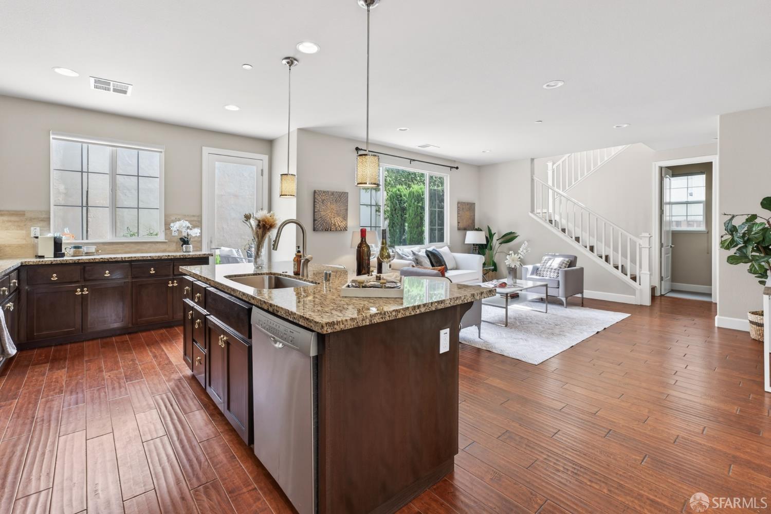 360 Gerald Circle Milpitas, CA 95035 - Photo 10 of 46 a kitchen with sink stove and wooden floor