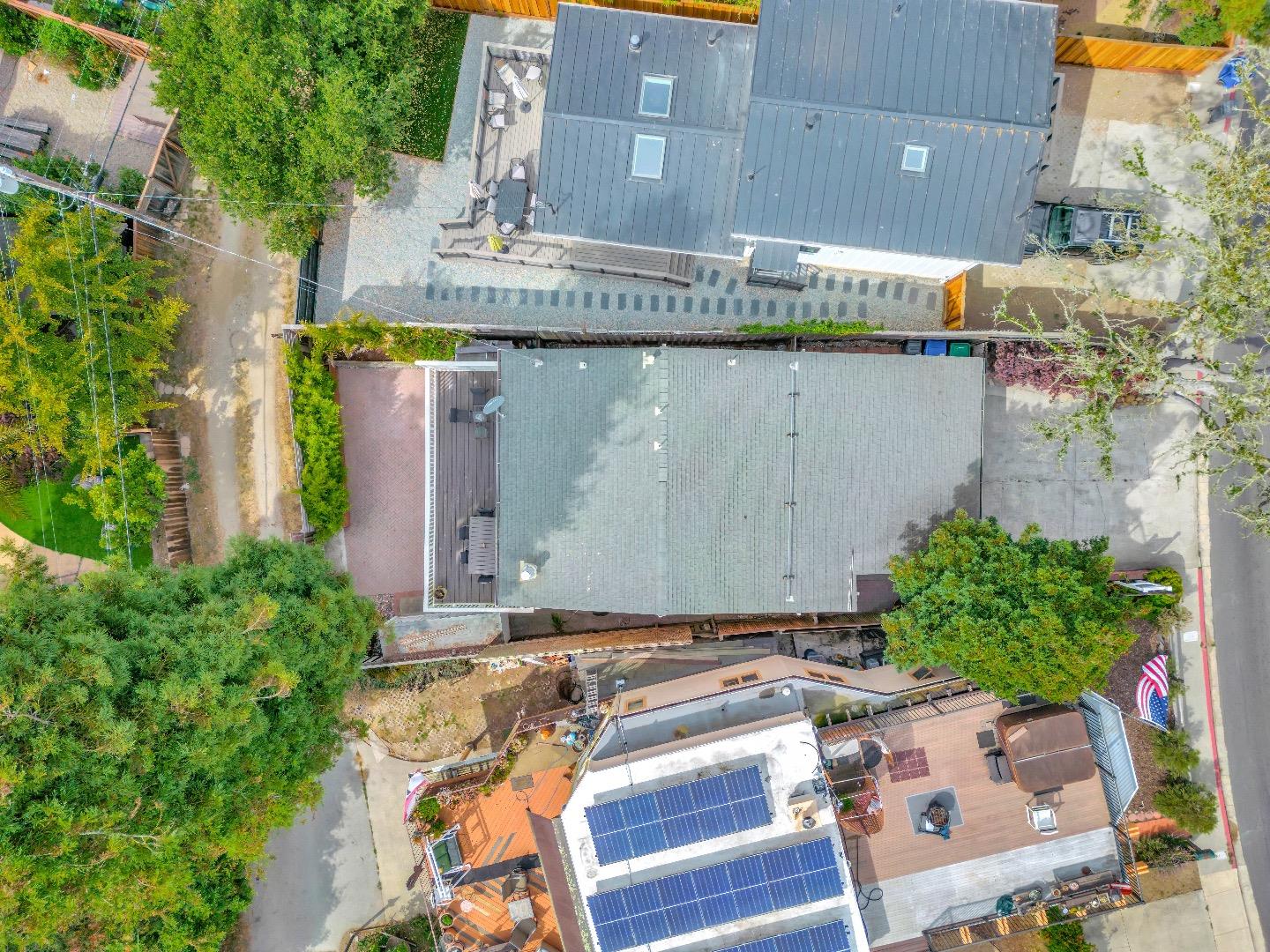 225 Treasure Island Drive Aptos, CA 95003 - Photo 46 of 63 an aerial view of a house with a yard and a fountain
