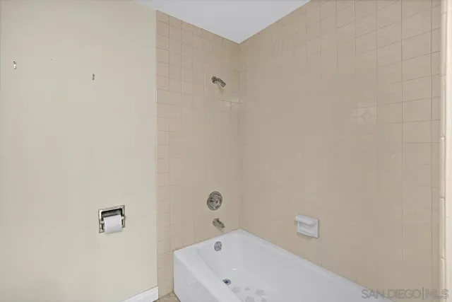 a bathroom with a tub