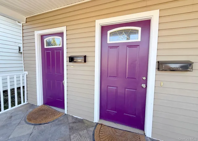 a view of front door