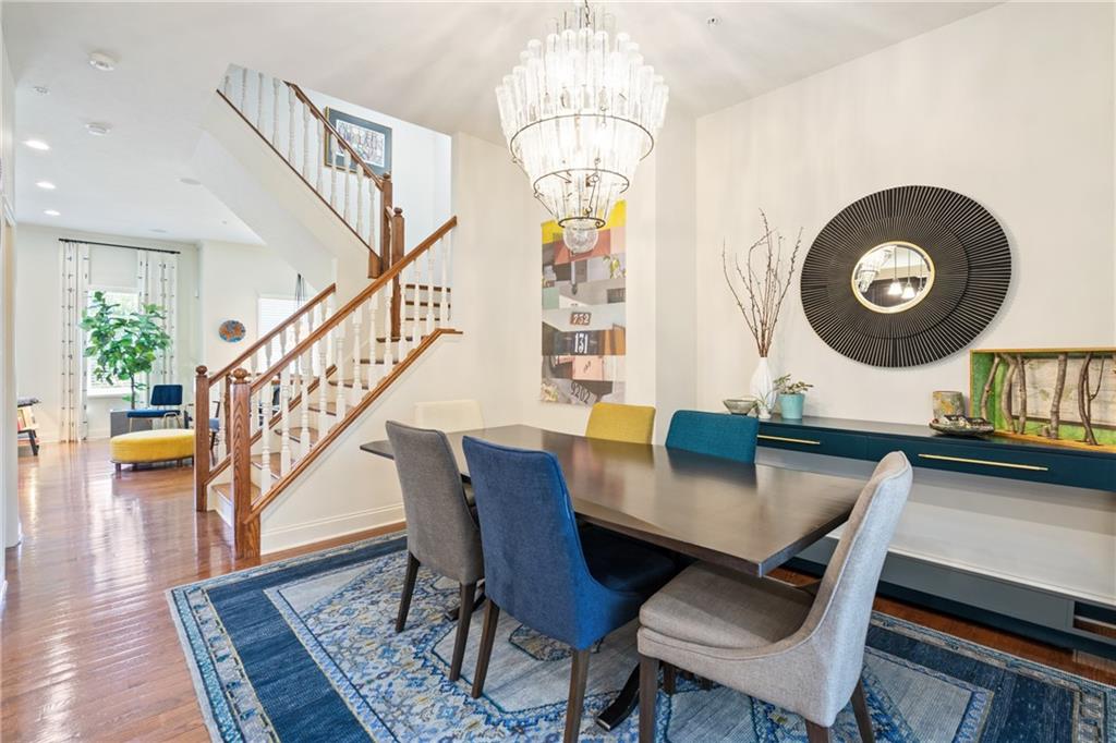 4709 Wallingford Street Pittsburgh, PA 15213 - Photo 5 of 24 a view of a dining room with furniture and wooden floor