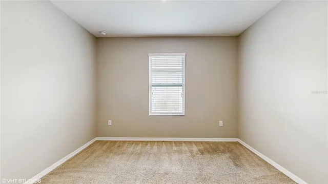 an empty room with a window