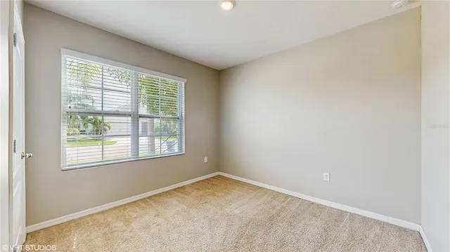 an empty room with a window