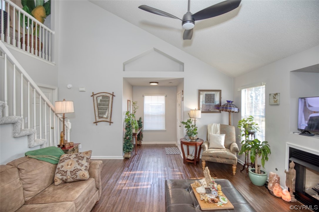 1403 Westgate Circle Williamsburg, VA 23185 - Photo 29 of 42 a living room with furniture and a wooden floor