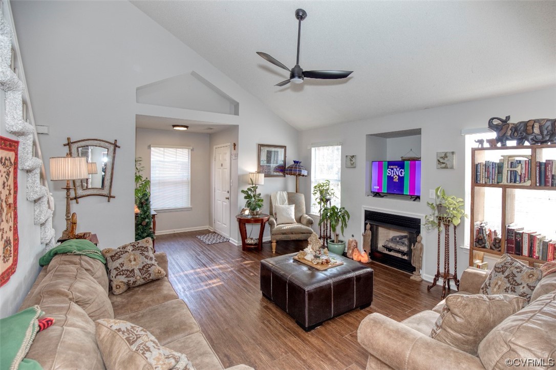 1403 Westgate Circle Williamsburg, VA 23185 - Photo 6 of 42 a living room with furniture and a fireplace