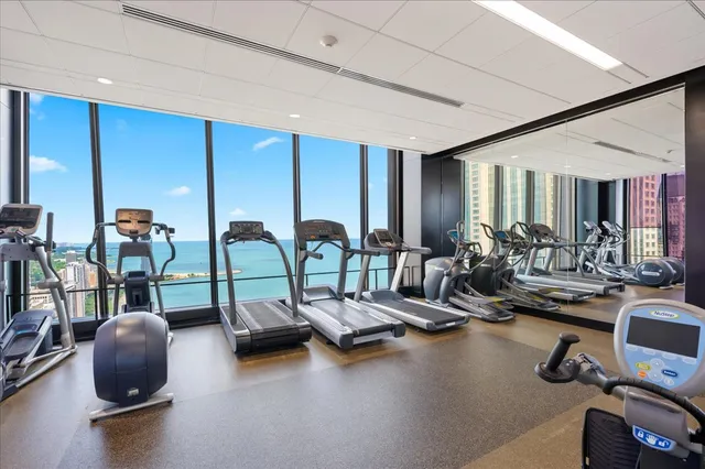 a view of a large swimming pool