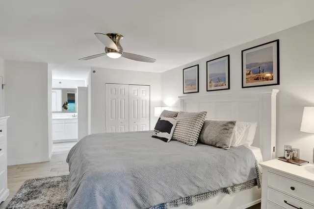 a bathroom with a shower and a toilet