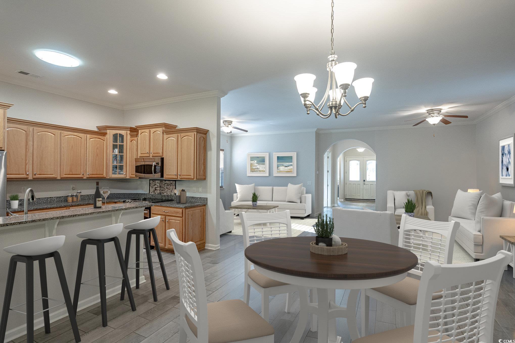 138 Sugar Loaf Lane Murrells Inlet, SC 29576 - Photo 22 of 38 Virtually staged example of dining area with possi