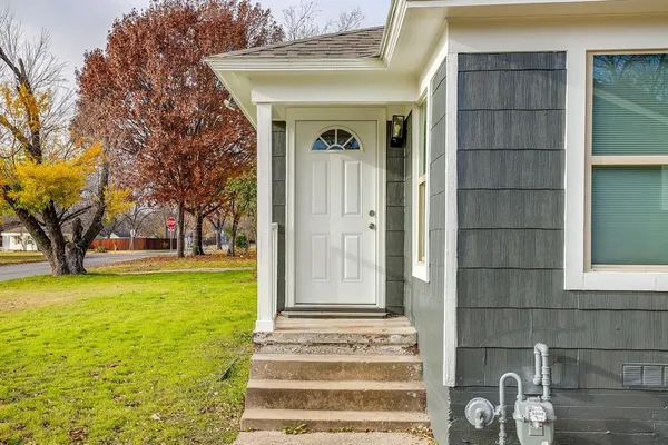 a view of a door of the house