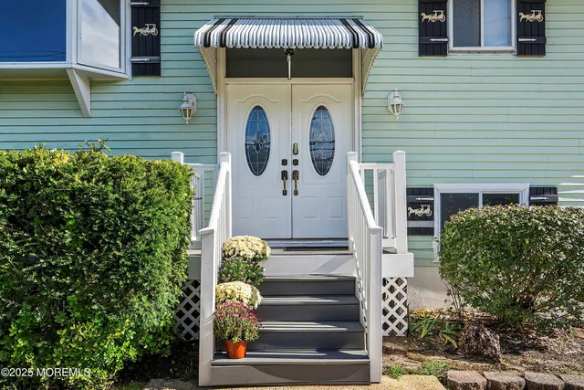 a front view of a house with entryway