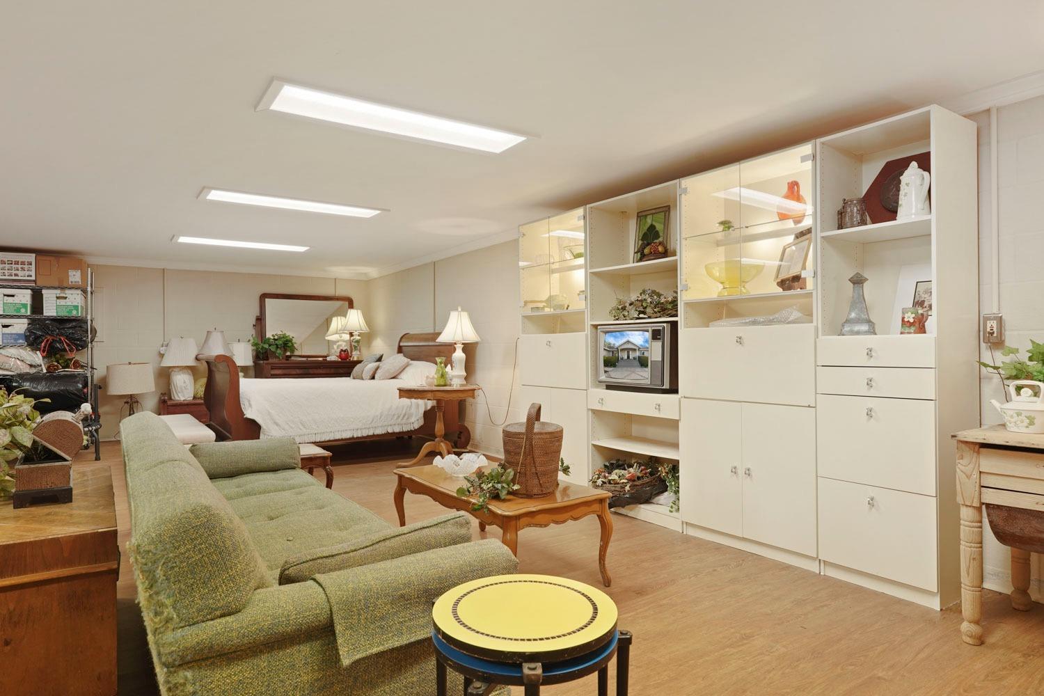14267 East Peltier Road Acampo, CA 95220 - Photo 35 of 65 a living room with furniture and a dining table with kitchen view