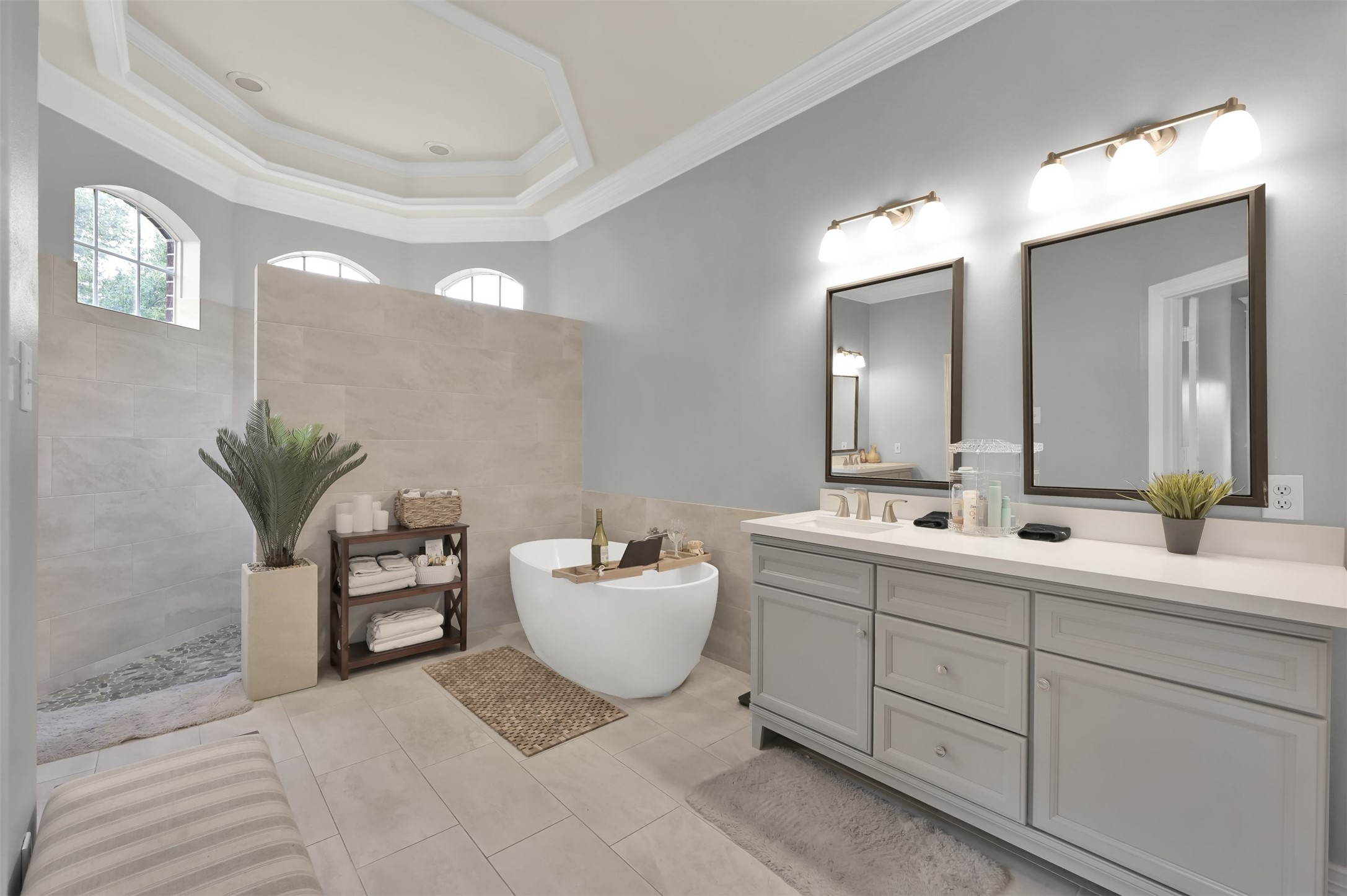 9706 Chipstead Court Spring, TX 77379 - Photo 25 of 44 Escape and unwind in your spa-like primary bathroom, designed for ultimate relaxation after a long day.