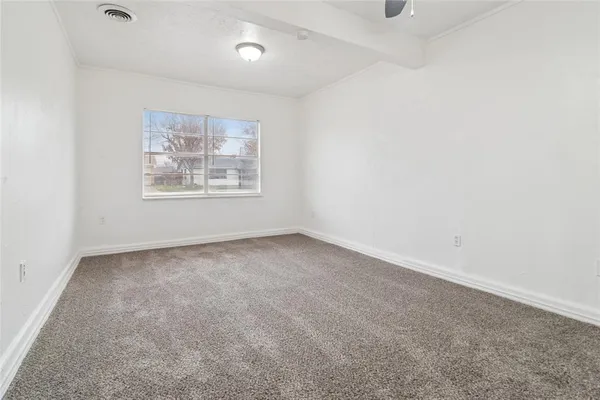 an empty room with a window