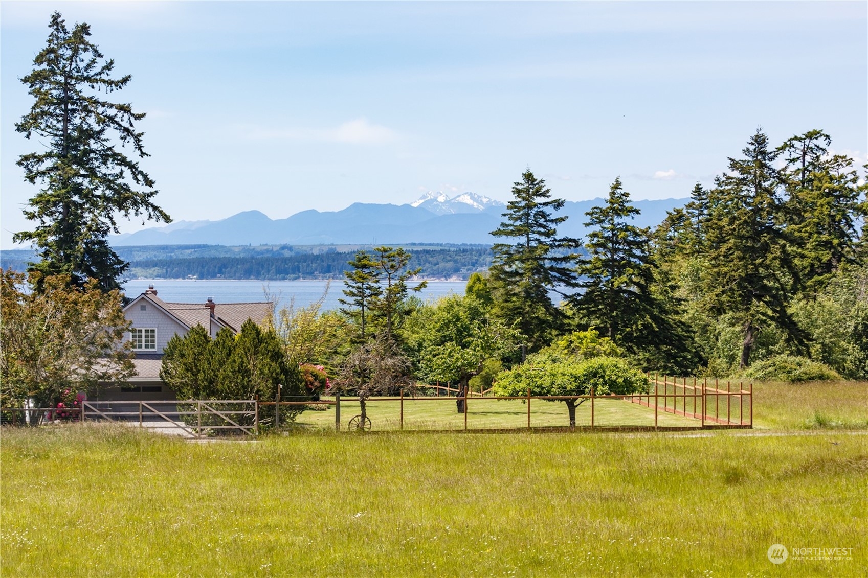 6567 Wahl Road Freeland, WA 98249 - Photo 3 of 40 a view of a lake with a mountain in the background