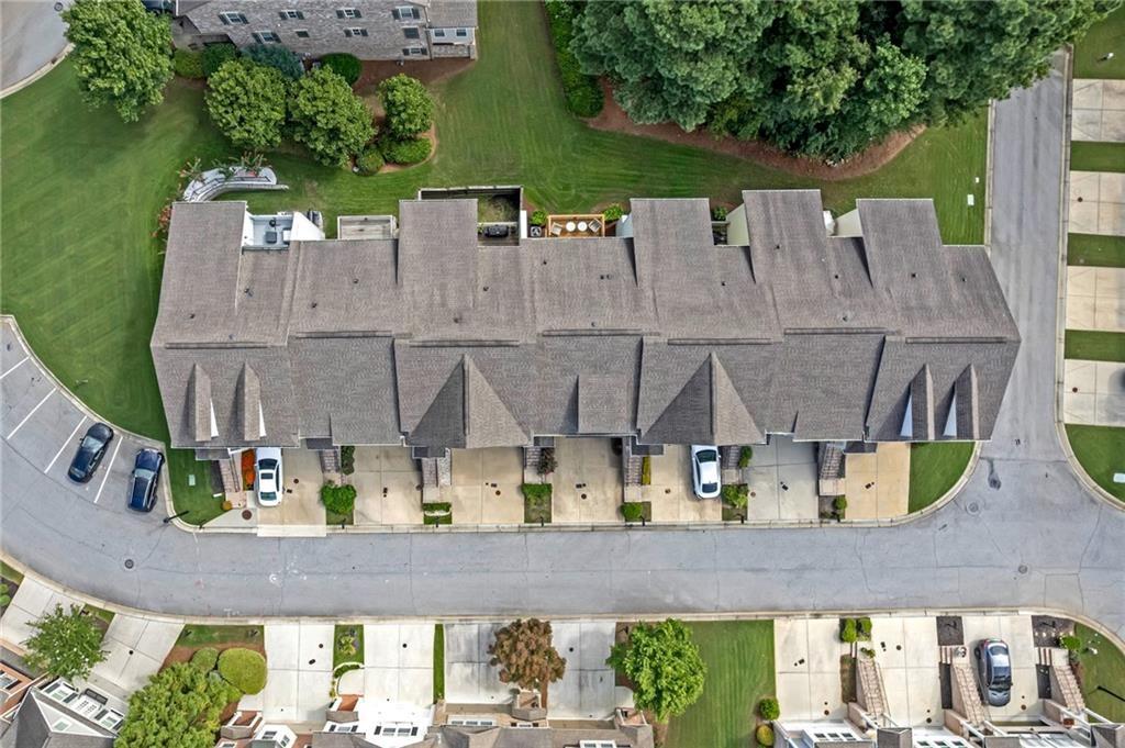 6513 Bennington Bluff Court, Unit 2 Mableton, GA 30126 - Photo 34 of 41 an aerial view of residential houses with outdoor space and seating space
