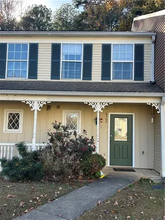 a front view of a house