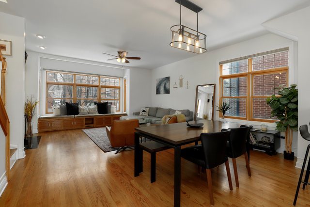 2651 West Rice Street Chicago, IL 60622 - Photo 5 of 20 a view of a dining room with furniture window and wooden floor