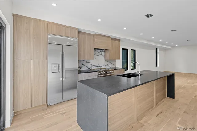 a view of a living room with furniture