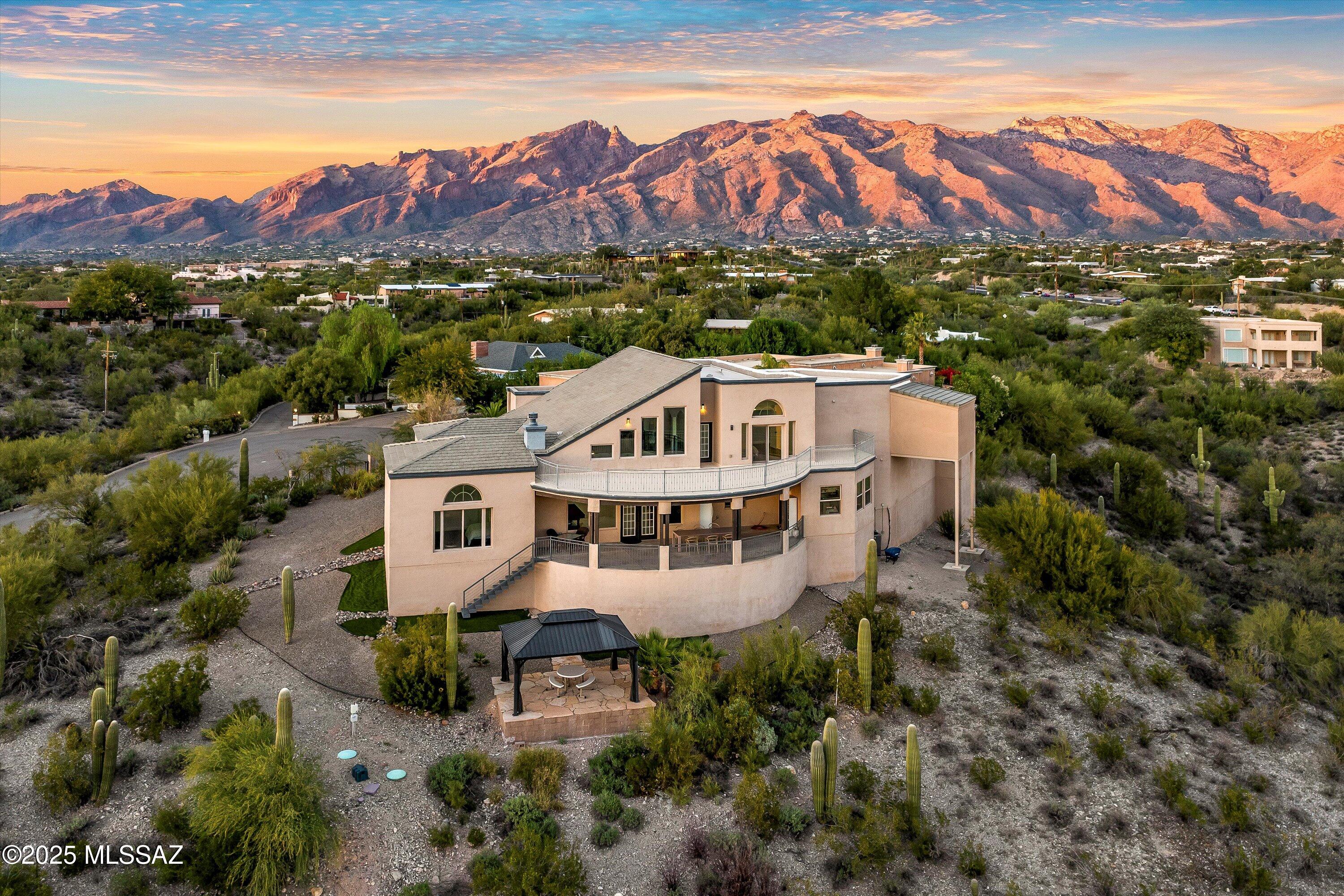 4620 East Swans Nest Road Tucson, AZ 85718 - Photo 43 of 45 Aerial View Back