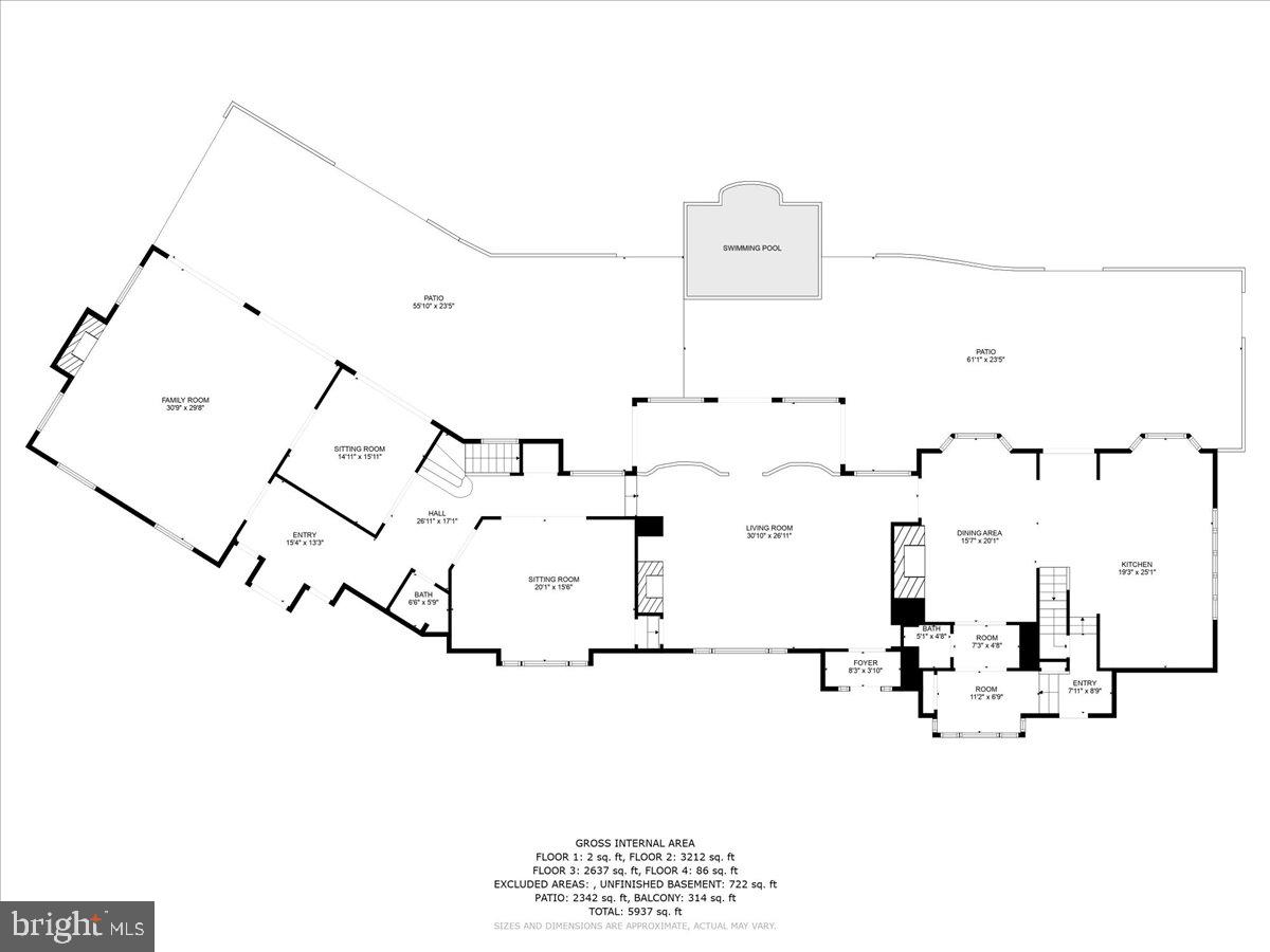 27640 Villa Road Easton, MD 21601 - Photo 58 of 65 Main House - Main Level Floorplan