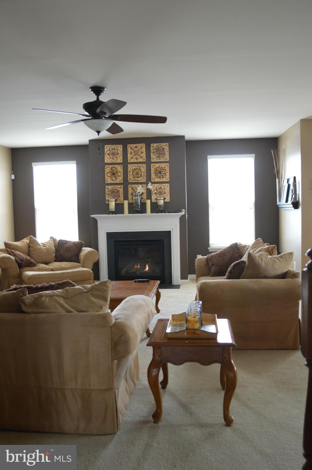 4229 Meyers Road Triangle, VA 22172 - Photo 6 of 29 a living room with furniture a flat screen tv and a fireplace