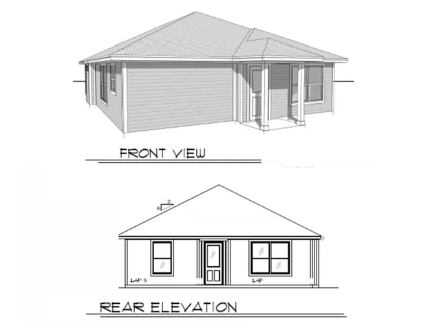 a black and white photo of a black white house