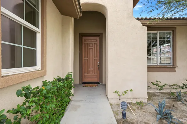 a front view of a house