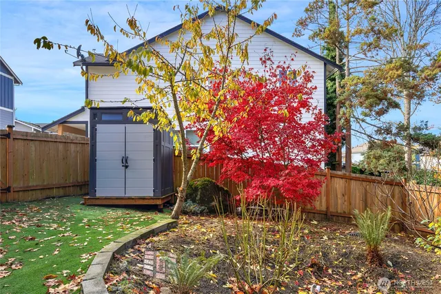 a view of a back yard of the house
