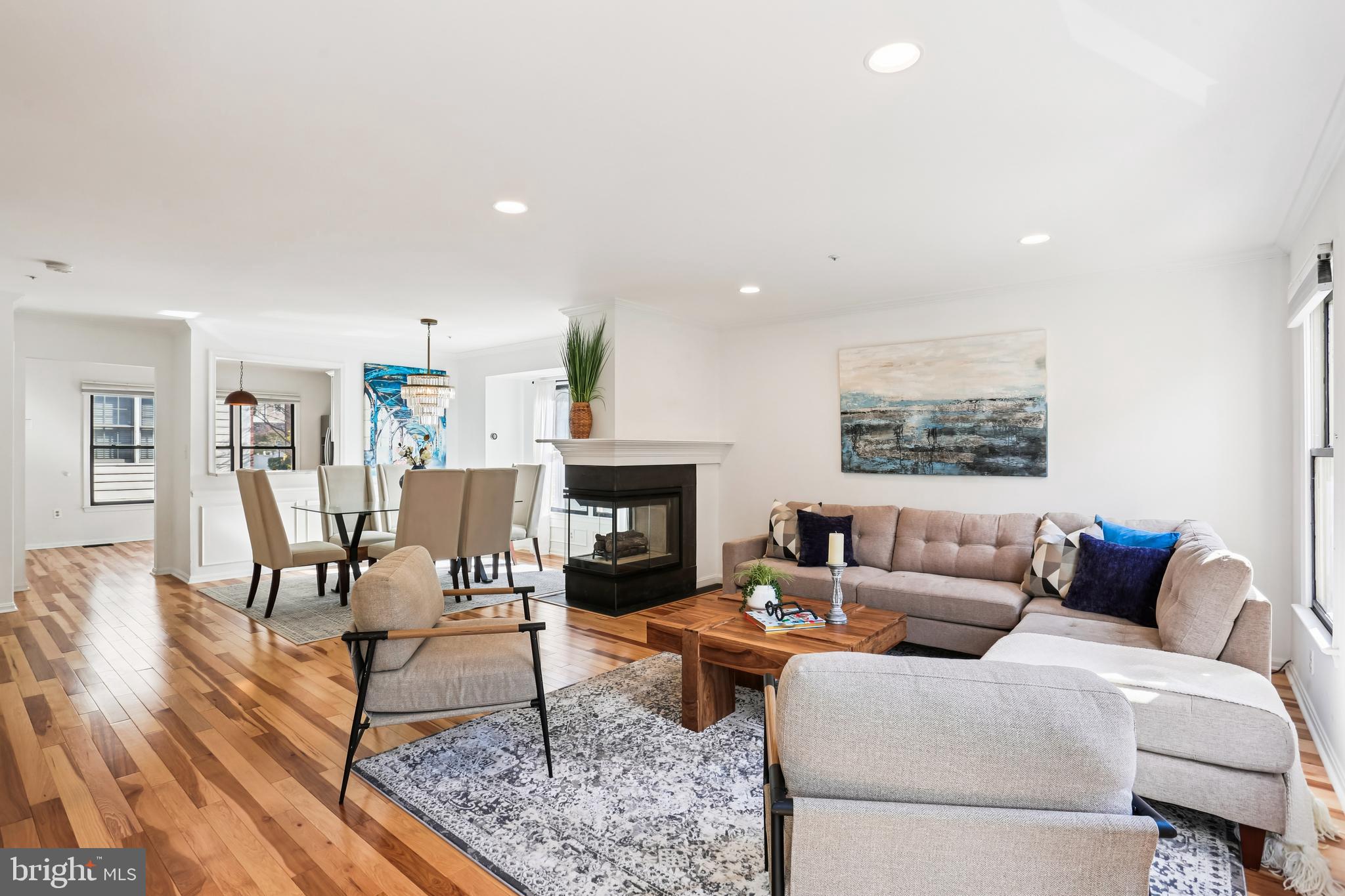 120 Ridgepoint Place Gaithersburg, MD 20878 - Photo 11 of 51 a living room with furniture and a fireplace