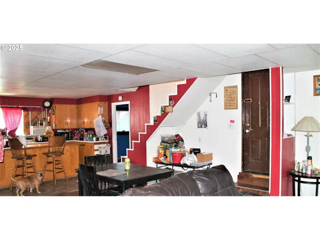 a picture of a living room and bathroom