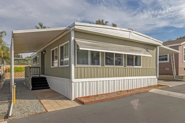 a view of a house with a balcony
