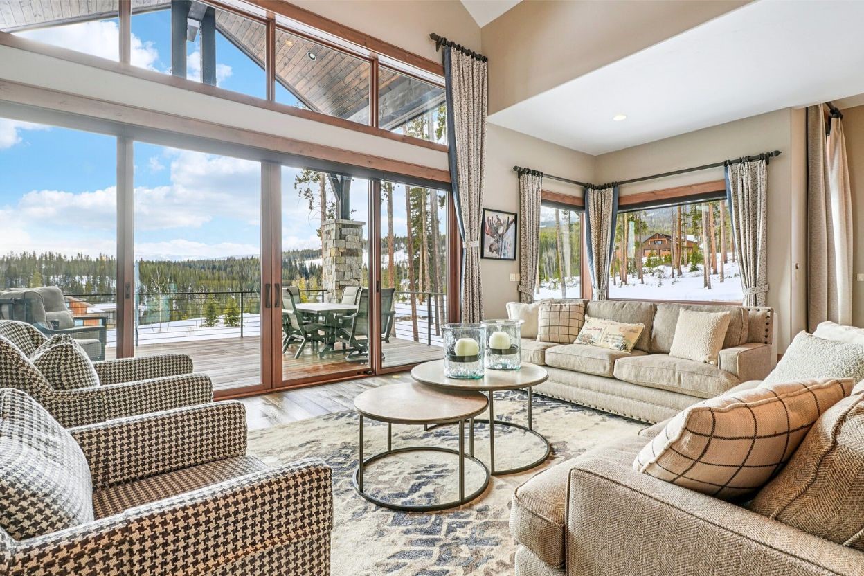 60 Barton Ridge Drive Breckenridge, CO 80424 - Photo 3 of 50 Living room with wood finished floors and vaulted ceiling