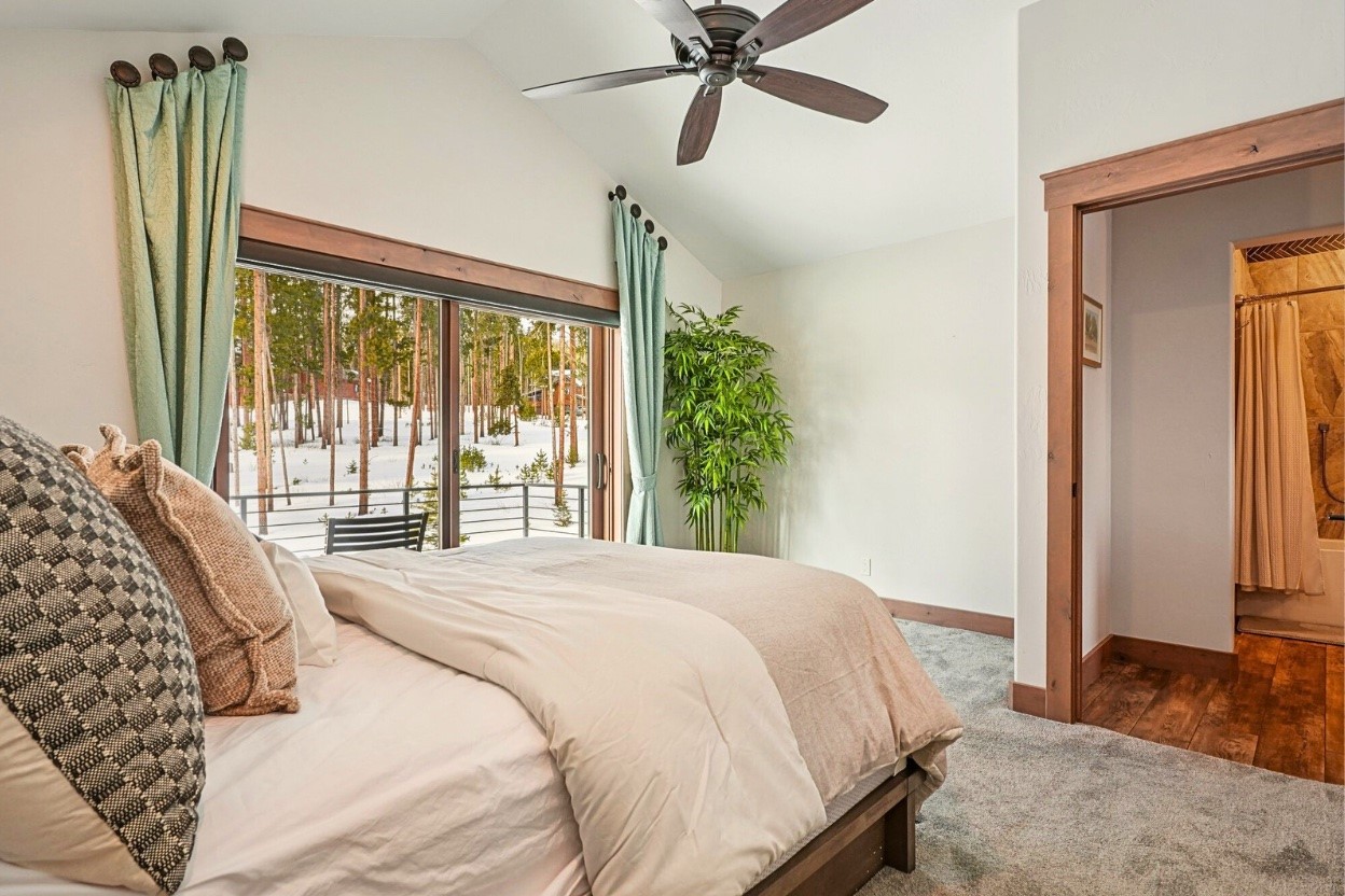 60 Barton Ridge Drive Breckenridge, CO 80424 - Photo 42 of 50 Carpeted bedroom with ceiling fan and high vaulted ceiling