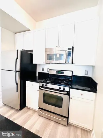a view of wooden cabinets