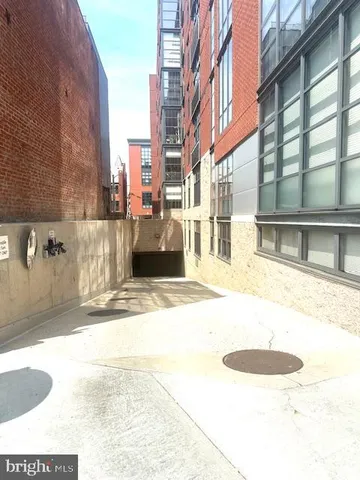 a view of a building from a balcony