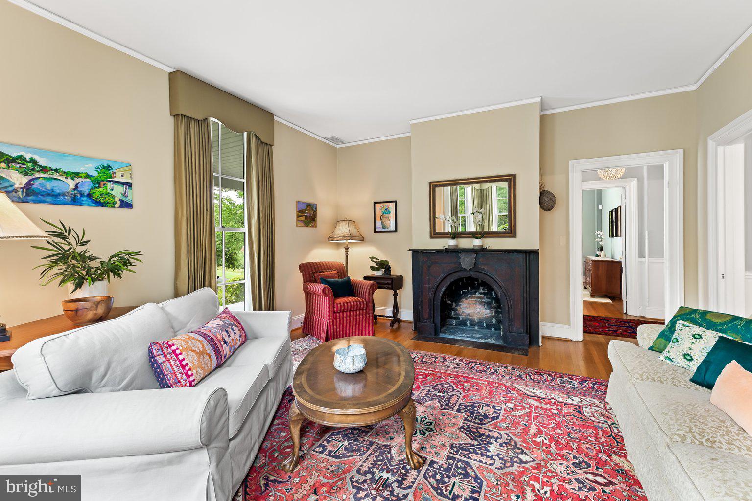 1809 Dixon Road Baltimore, MD 21209 - Photo 13 of 62 Living Room with floor to ceiling windows