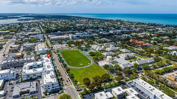 an aerial view of a city