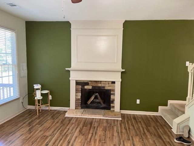 2945 Highland Pass Alpharetta, GA 30004 - Photo 14 of 29 a living room with furniture and a fireplace